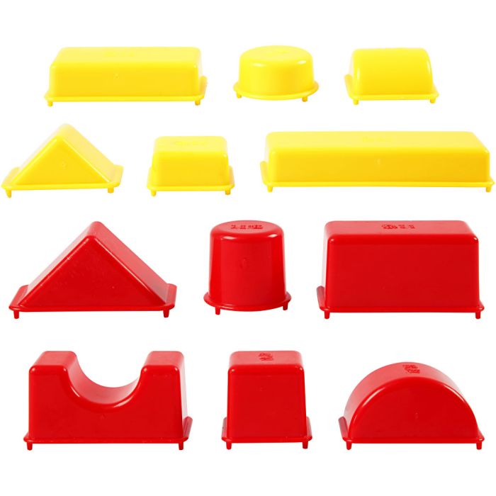 Sandformer, geometri, str. 3,5-9,5 cm, 12 stk./ 1 pk.