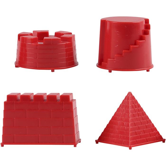 Sandformer, ridderborg, str. 5,5-8,5 cm, 4 stk./ 1 pk.