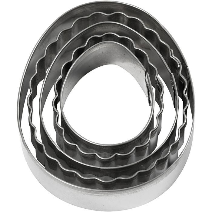 Utstikksformer, egg, 8 cm, 5stk./ 1 pk.
