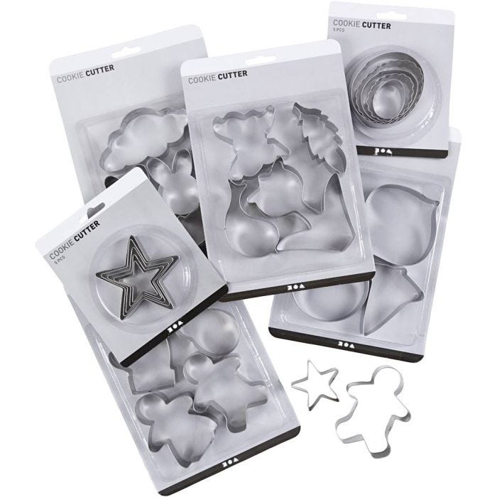 Utstikksformer, H: 8 cm, 24 stk./ 1 pk.