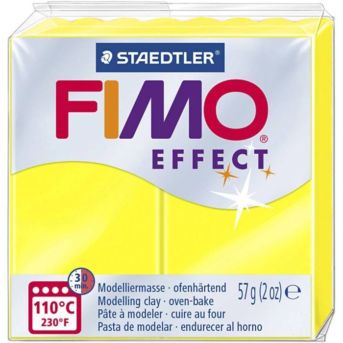 FIMO® Effect , neon gul, 57 g/ 1 pk.
