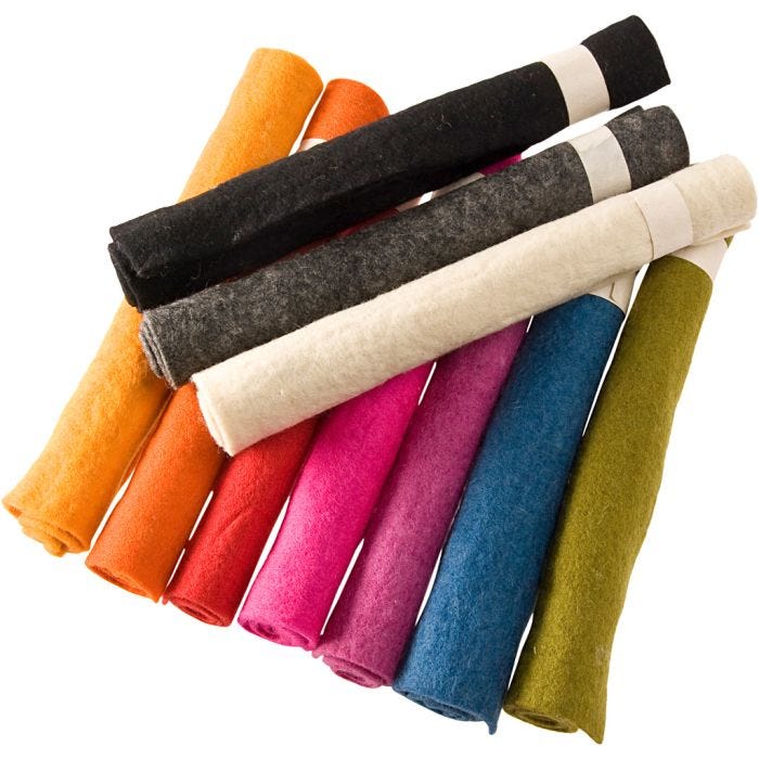 Ullfiltplater, ark 30x30 cm, 10 stk./ 1 pk.