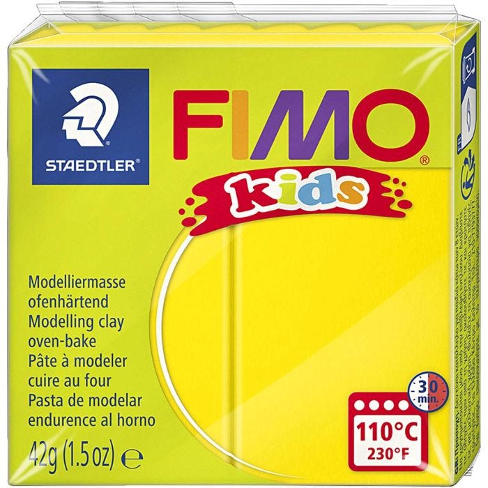 FIMO® Kids Leire, gul, 42 g/ 1 pk.