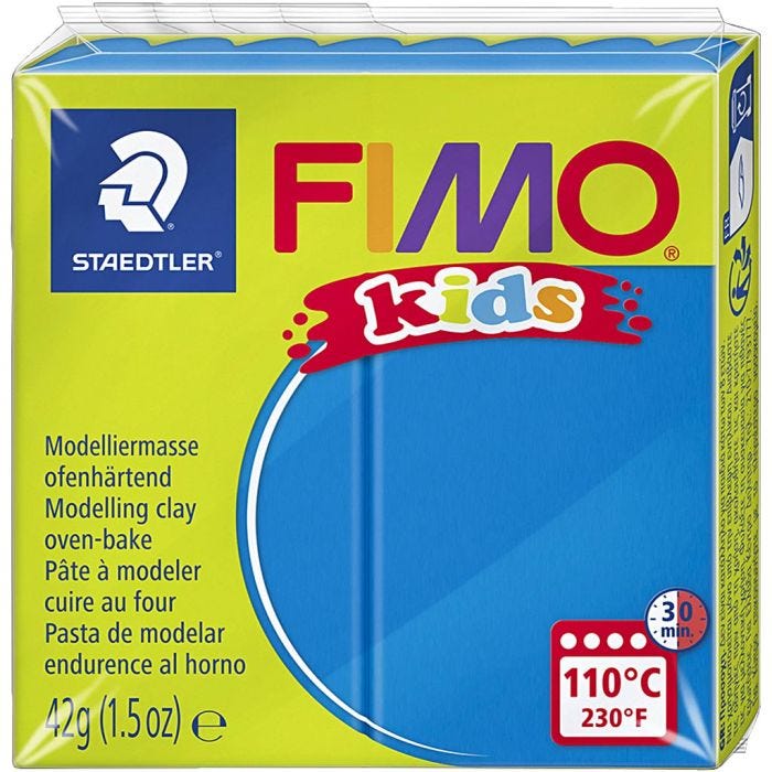 FIMO® Kids Leire, blå, 42 g/ 1 pk.