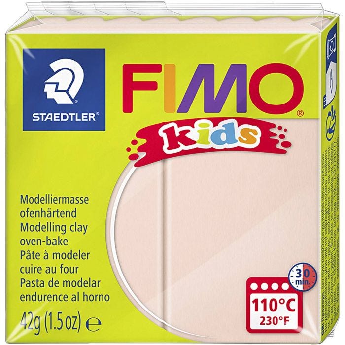 FIMO® Kids Leire, lys pulver, 42 g/ 1 pk.