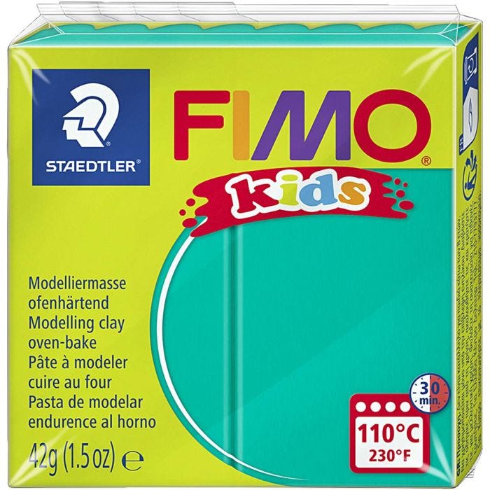 FIMO® Kids Leire, grønn, 42 g/ 1 pk.