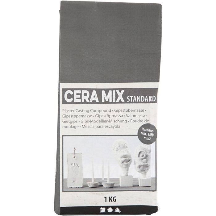 Cera-Mix Standard Modellgips, lys grå, 1 kg