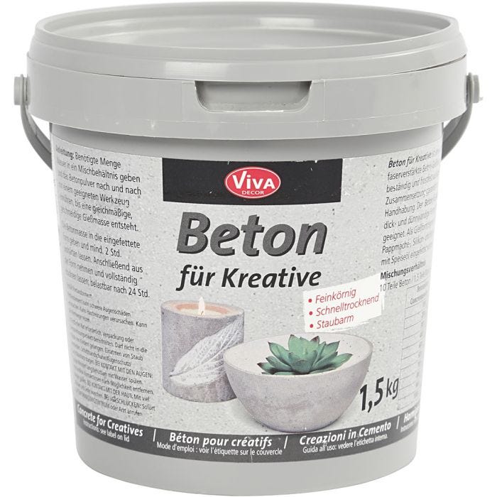 Hobbybetong, grå, 1500 g/ 1 pk.