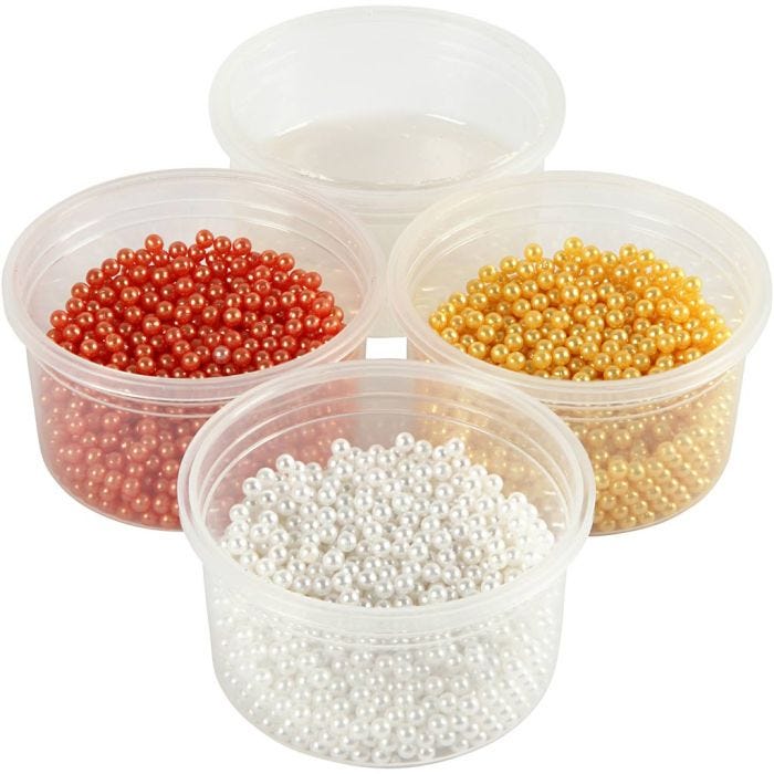 Pearl Clay®, orange, hvit, gul, 3x25+38 g, 1 sett