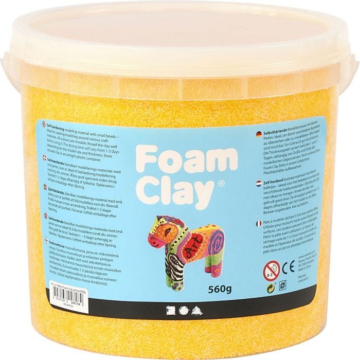Foam Clay® , gul, 560 g/ 1 spann