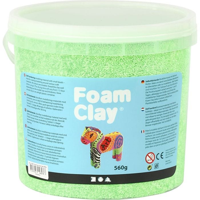 Foam Clay® , neon grønn, 560 g/ 1 spann
