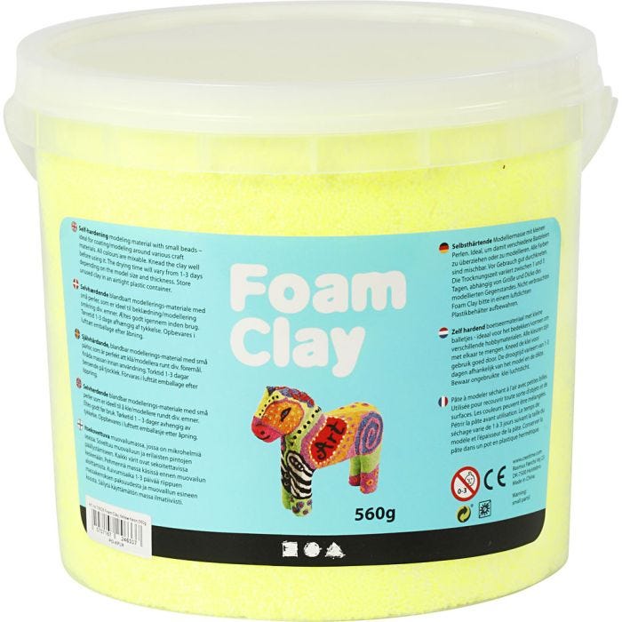 Foam Clay® , neon gul, 560 g/ 1 spann