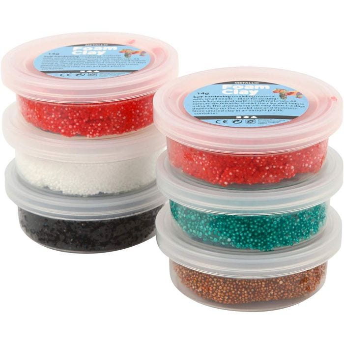 Foam Clay® , julefarger, 6x14 g/ 1 pk.