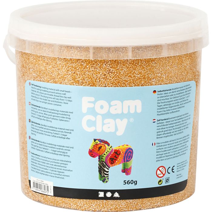 Foam Clay® , metallisk, gull, 560 g/ 1 spann