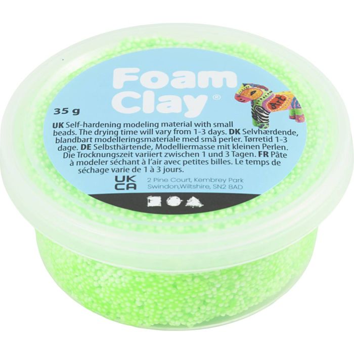 Foam Clay® , lys grønn, 35 g/ 1 boks