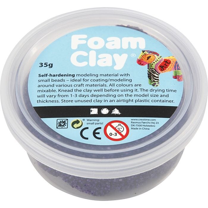 Foam Clay® , lilla, 35 g/ 1 boks
