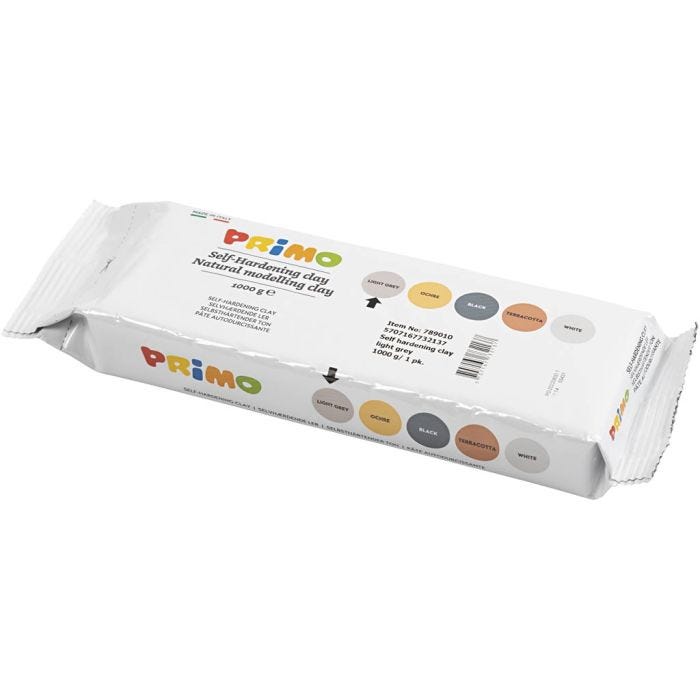 Selvherdende Leire, lys grå, 12x1000 g/ 1 pk.