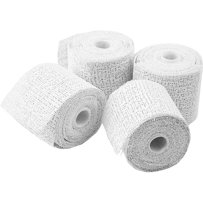 Gipsbind, 2,7 M, 5 cm, hvit, 4rl./ 1 pk.