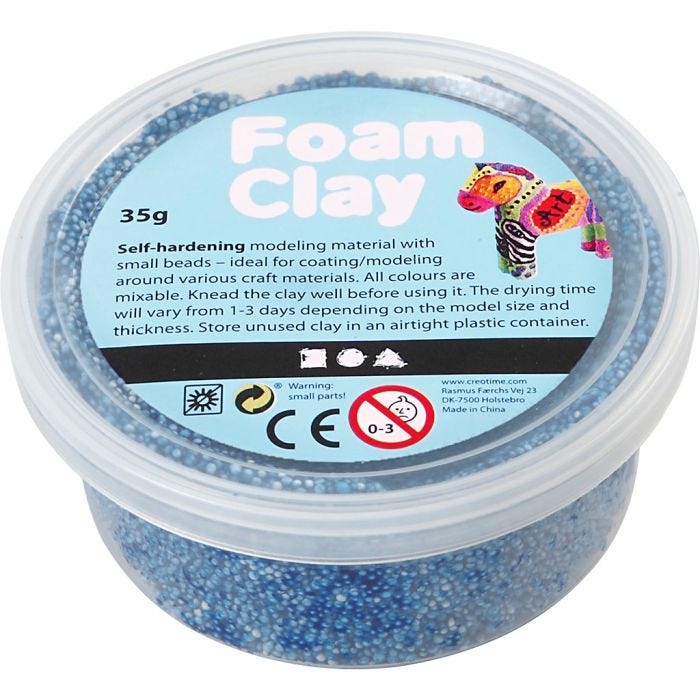 Foam Clay® , blå, 35 g/ 1 boks