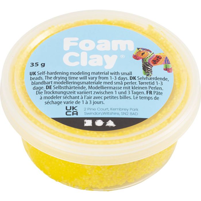 Foam Clay® , gul, 35 g/ 1 boks