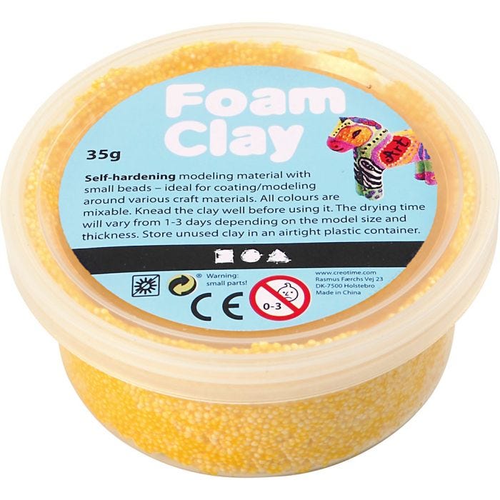 Foam Clay® , gul, 35g/ 1 boks