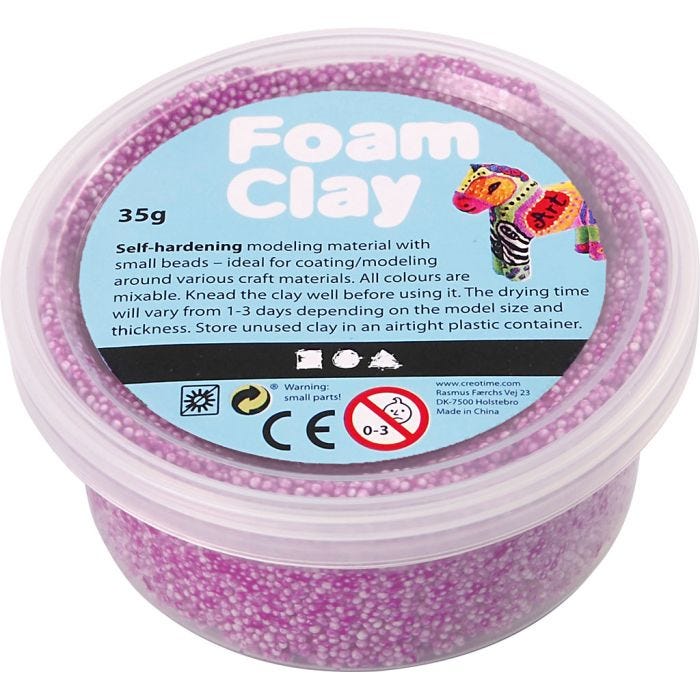 Foam Clay® , lilla neon, 35g/ 1 boks