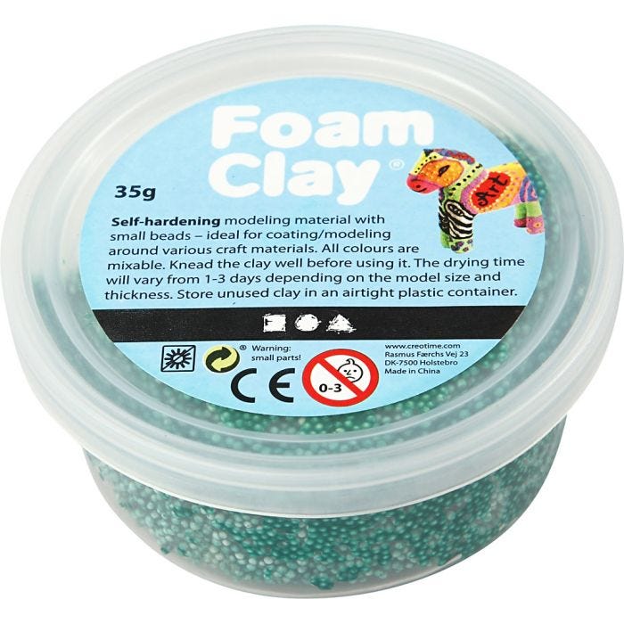 Foam Clay® , mørk grønn, 35 g/ 1 boks