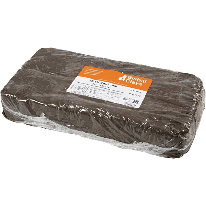 Leire med chamotte, mørk brun, 10 kg/ 1 pk.