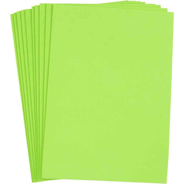 EVA-skum, A4, ark 210x297 mm, tykkelse 2 mm, lys grønn, 10 ark/ 1 pk.