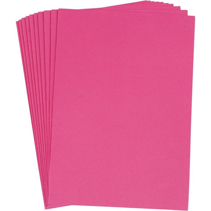 EVA-skum, A4, ark 210x297 mm, tykkelse 2 mm, pink, 10 ark/ 1 pk.