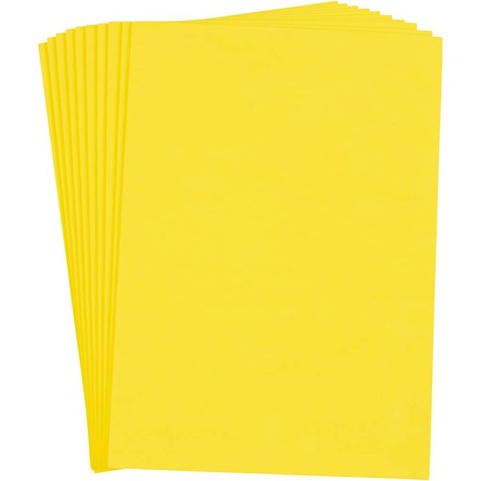 EVA-skum, A4, ark 210x297 mm, tykkelse 2 mm, gul, 10ark/ 1 pk.