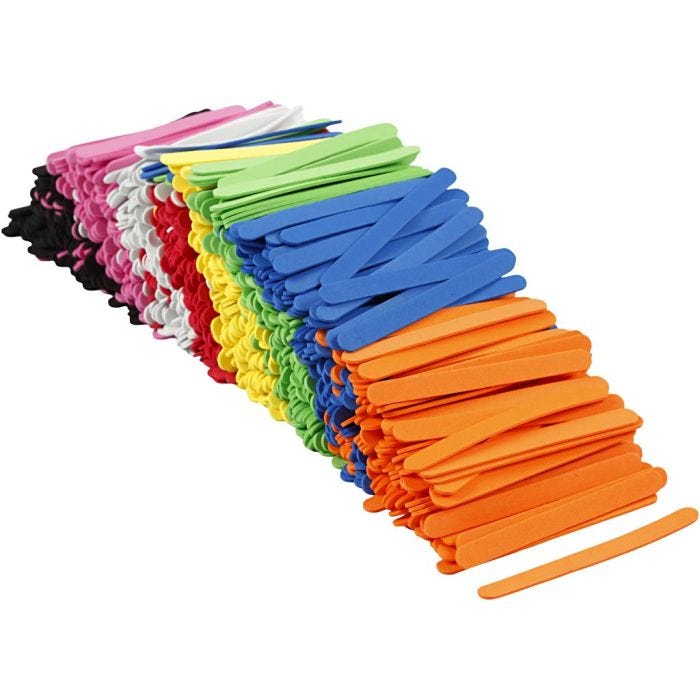 Mosgummi Ispinner, L: 11,5 cm, B: 1 cm, tykkelse 2 mm, ass. farger, 1000 stk./ 1 pk.