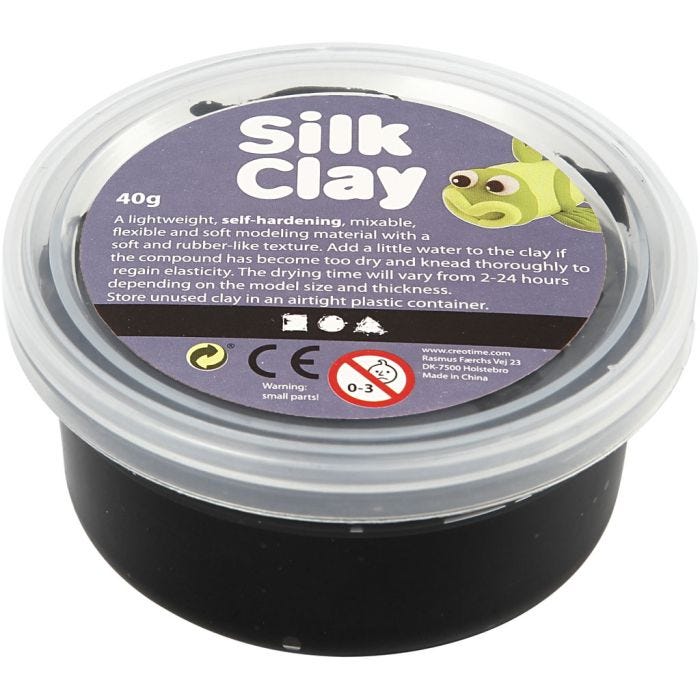 Silk Clay®, svart, 40g/ 1 boks