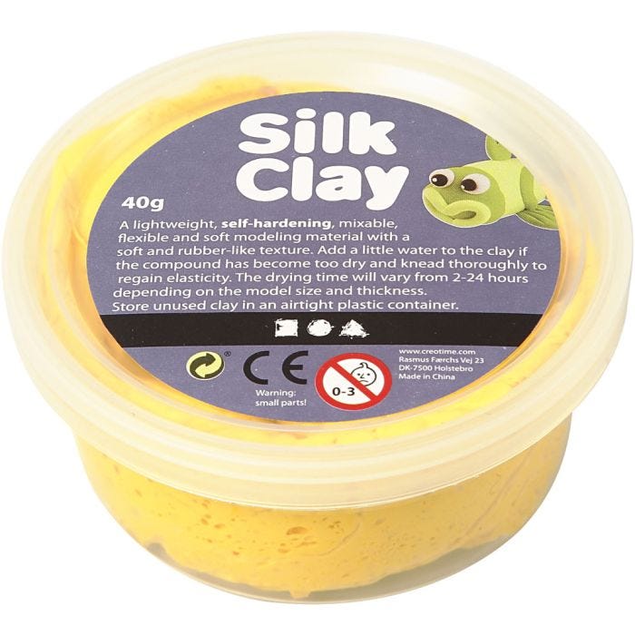 Silk Clay®, gul, 40 g/ 1 boks