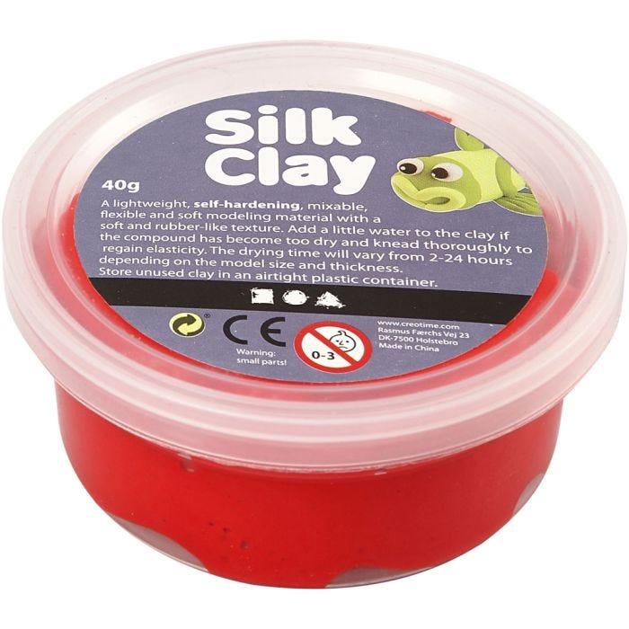 Silk Clay®, rød, 40g/ 1 boks