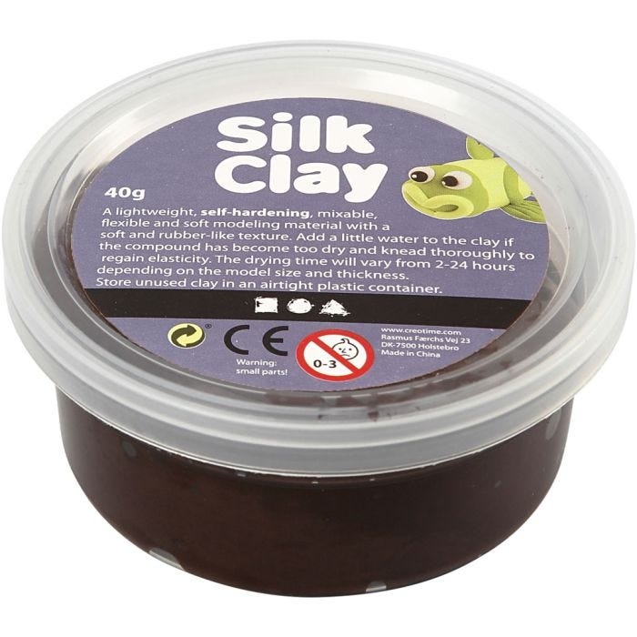 Silk Clay®, brun, 40g/ 1 boks
