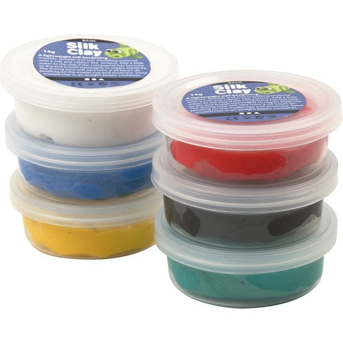Silk Clay®, standardfarger, 6x14g/ 1 pk.