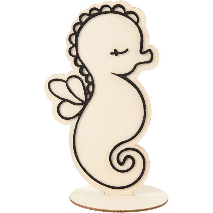Dekorasjonsfigur, sjøhest, 18 cm, 1 stk.
