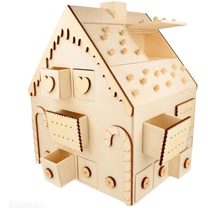 Adventskalender i tre, str. 26,5x23,5x33 cm, 1 stk.