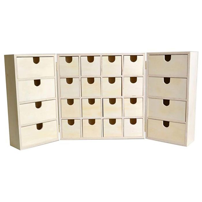 Dekorativ adventskalender i tre, str. 55,5x27,5 cm, 1 stk.