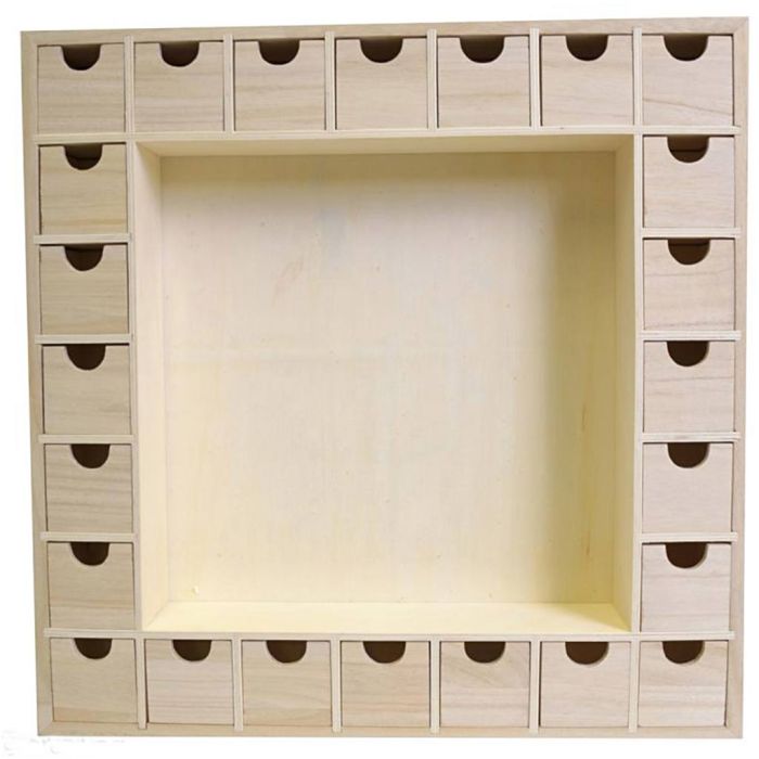 Dekorativ adventskalender i tre, str. 39.5 cm, 1 stk.