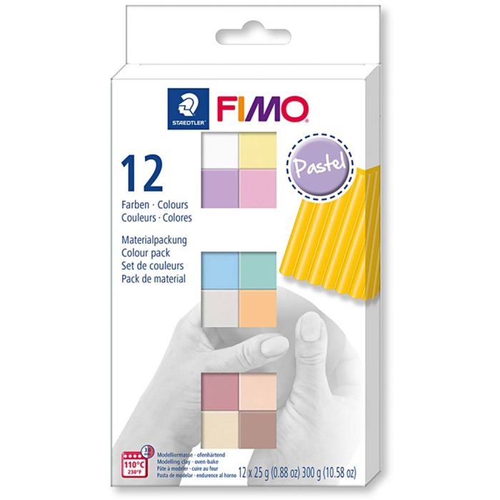 Soft Fimo Effect Paste sett, pastellfarger, 12x25 g/ 1 pk.