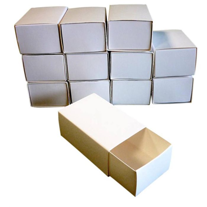 Tomme fyrstikkesker, str. 8x5x3,5 cm, 12 stk./ 1 pk.