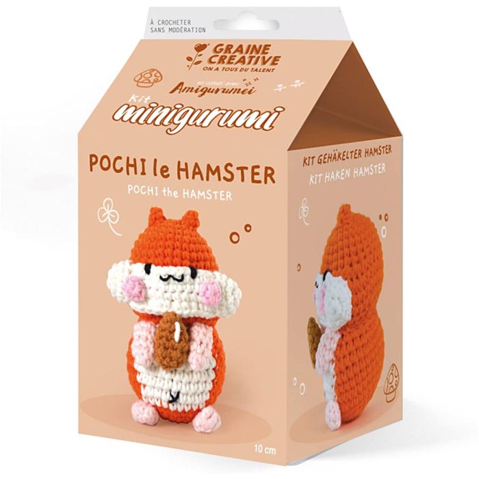 Amigurumi Crochet Kit, Pochi the Hamster, 1 pk.