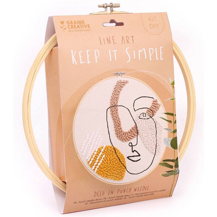 Craft Kit Punch Needle, dia. 25 cm, 1 pk.