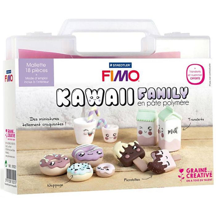 Fimo figurveske, Kawaii Family, 18 stk./ 1 pk.