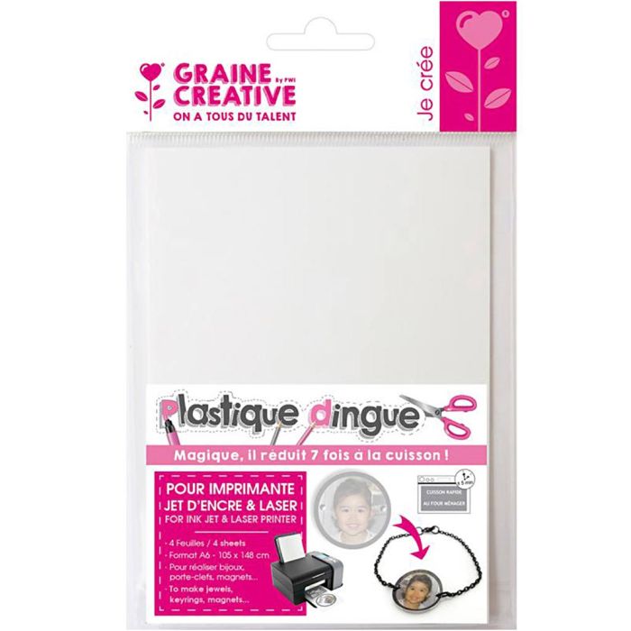 Krympeplast til trykking, 4 ark/ 1 pk.