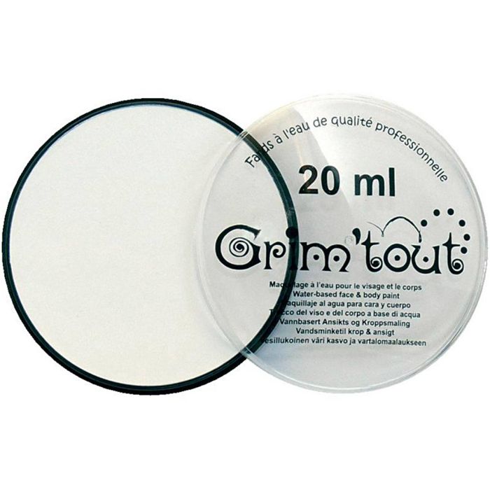 Profesjonell ansiktsmaling skygge, hvit, 20 ml/ 1 boks