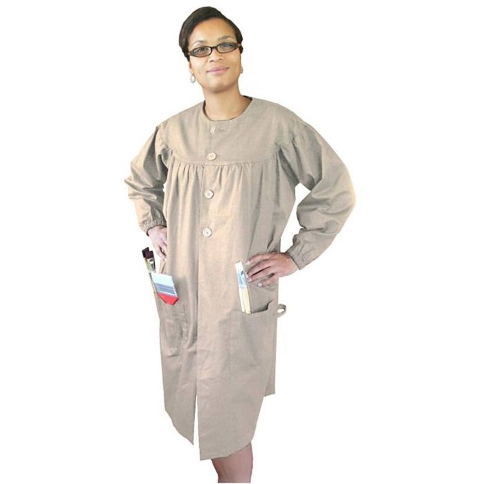 Beige overdel med smock - One size , 1 pk.