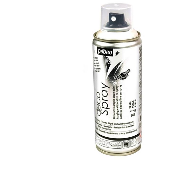DecoSpray spraymaling, hvit perlemor, 200 ml/ 1 boks
